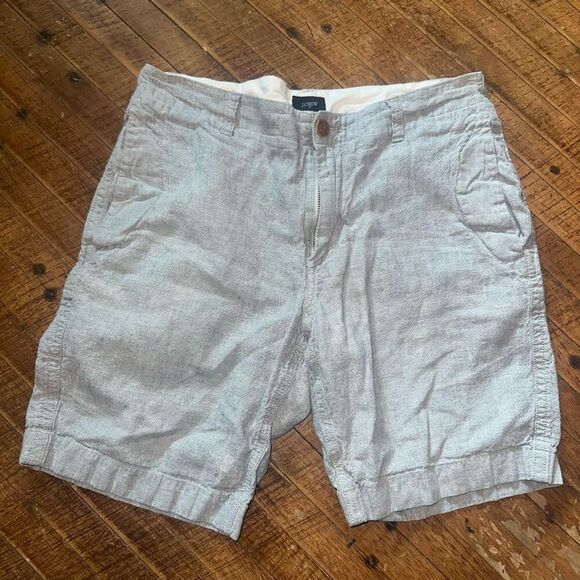 J Crew preppy flat front size 31 linen blend basics shorts - Picture 1 of 4